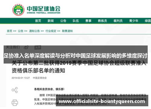 足协准入名单深度解读与分析对中国足球发展影响的多维度探讨